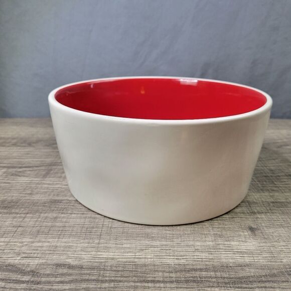 Rae Dunn Artisan Collection Farmhouse White And Red Deck The Paws Ceramic Dog... - Picture 3 of 6